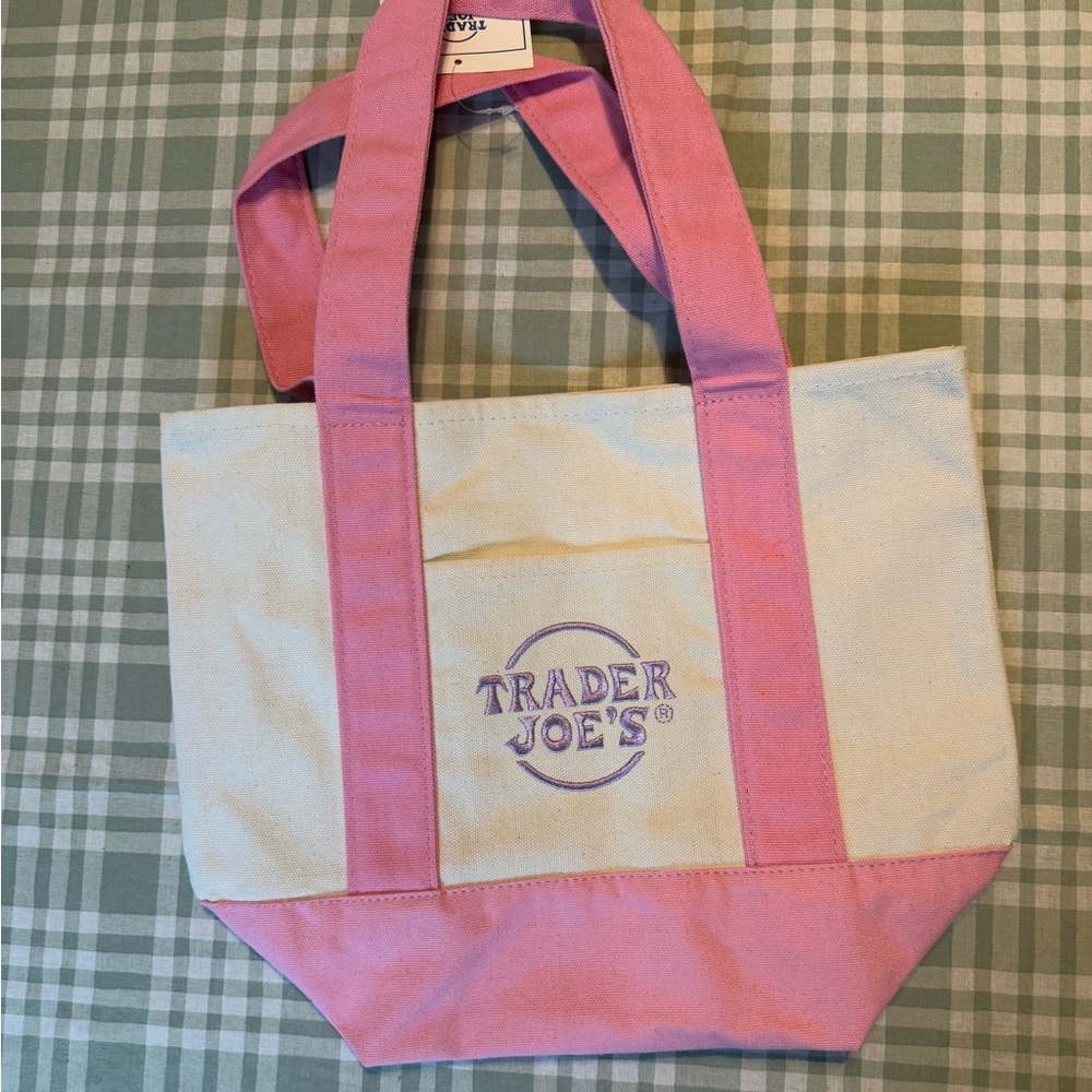 Trader Joe’s Pastel Pink Mini Tote NWT